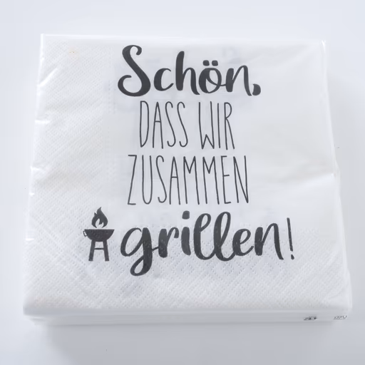 Servietten mit Spruch Grillen 20 Stk. Papierservietten